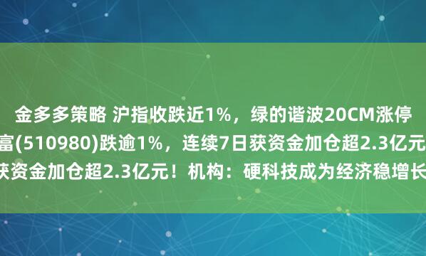 金多多策略 沪指收跌近1%，绿的谐波20CM涨停！上证指数ETF汇添富(510980)跌逾1%，连续7日获资金加仓超2.3亿元！机构：硬科技成为经济稳增长关键引擎